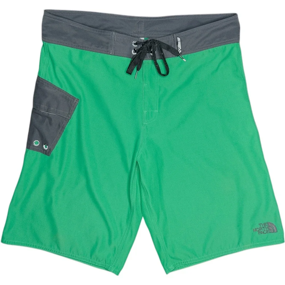 The North Face Green and Black‎ Board Shorts Quick-Dry Surf Beach Swim Size 34